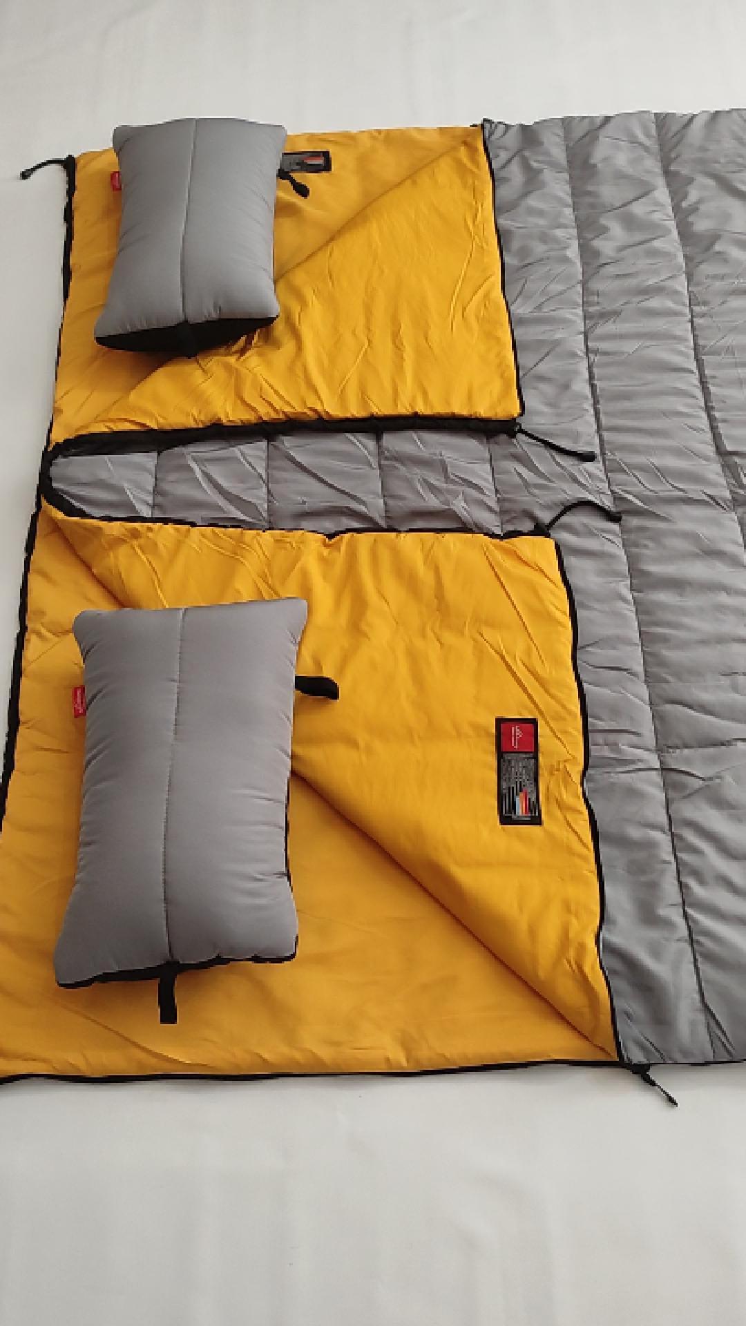 Naturecamp Elika 200 Gri -5 Derece Birleşebilir Çift Kişilik Yastıklı Uyku Tulumu