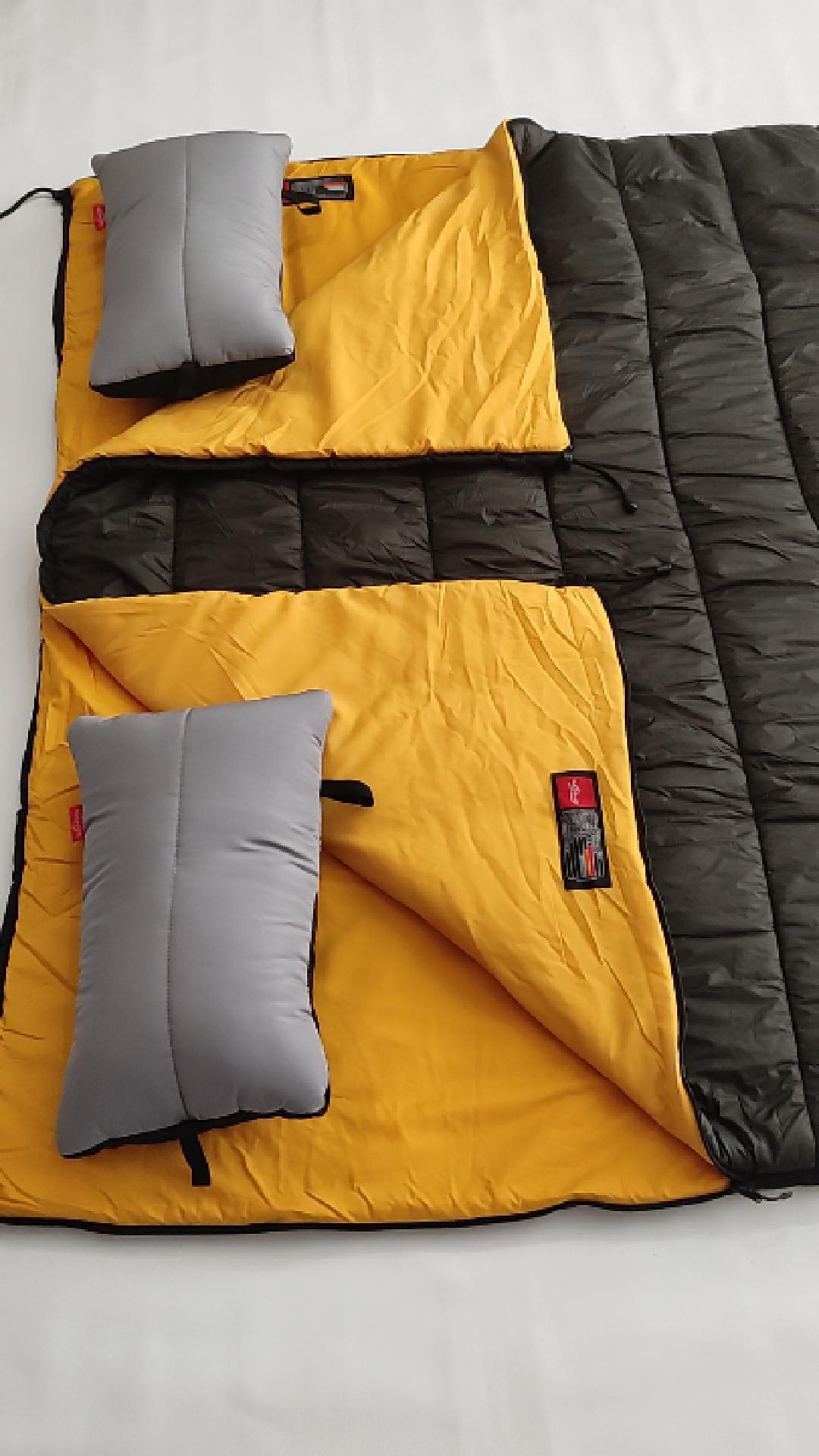Naturecamp Elika 350 Plus Haki -15 Derece Birleşebilir Çift Kişilik Yastıklı Kamp Uyku Tulumu