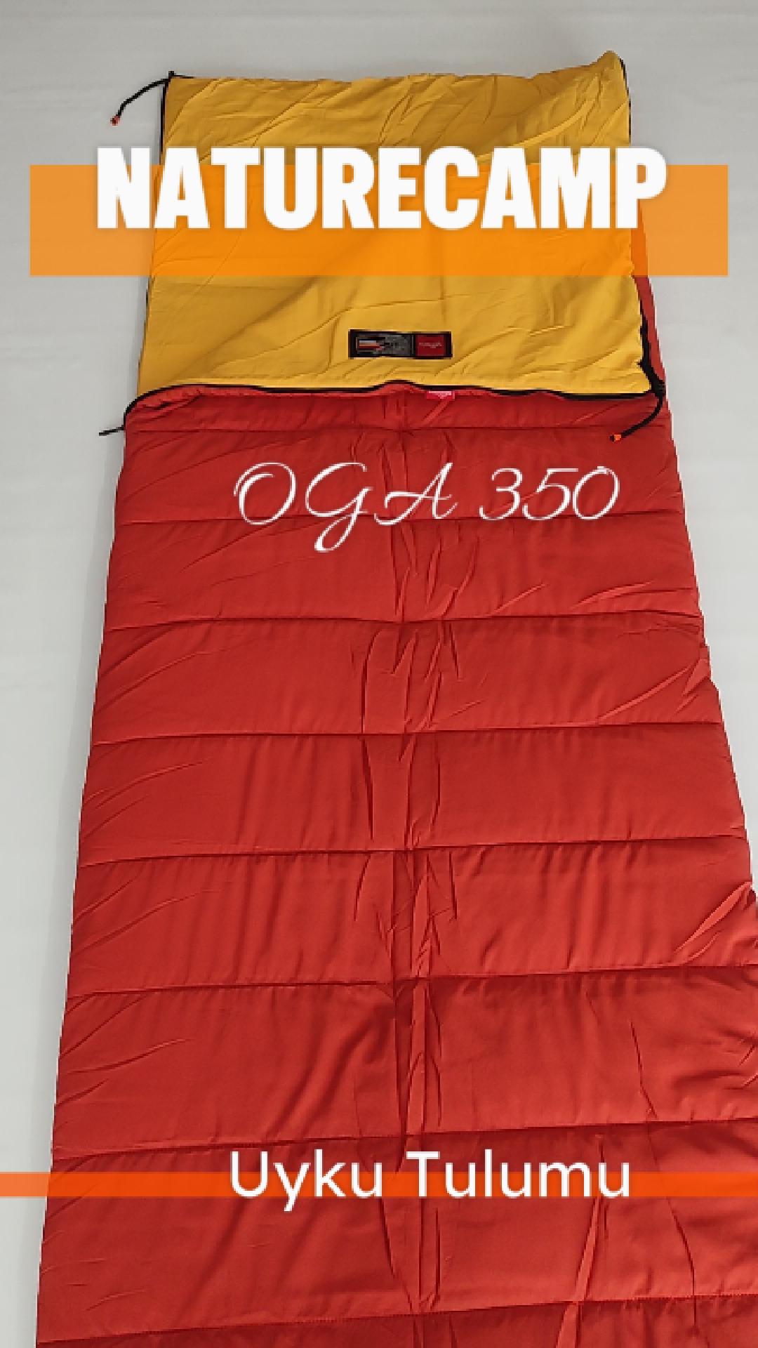 Naturecamp Oga 350 Turuncu -15 Derece Birleşebilir Long Yastıklı Uyku Tulumu