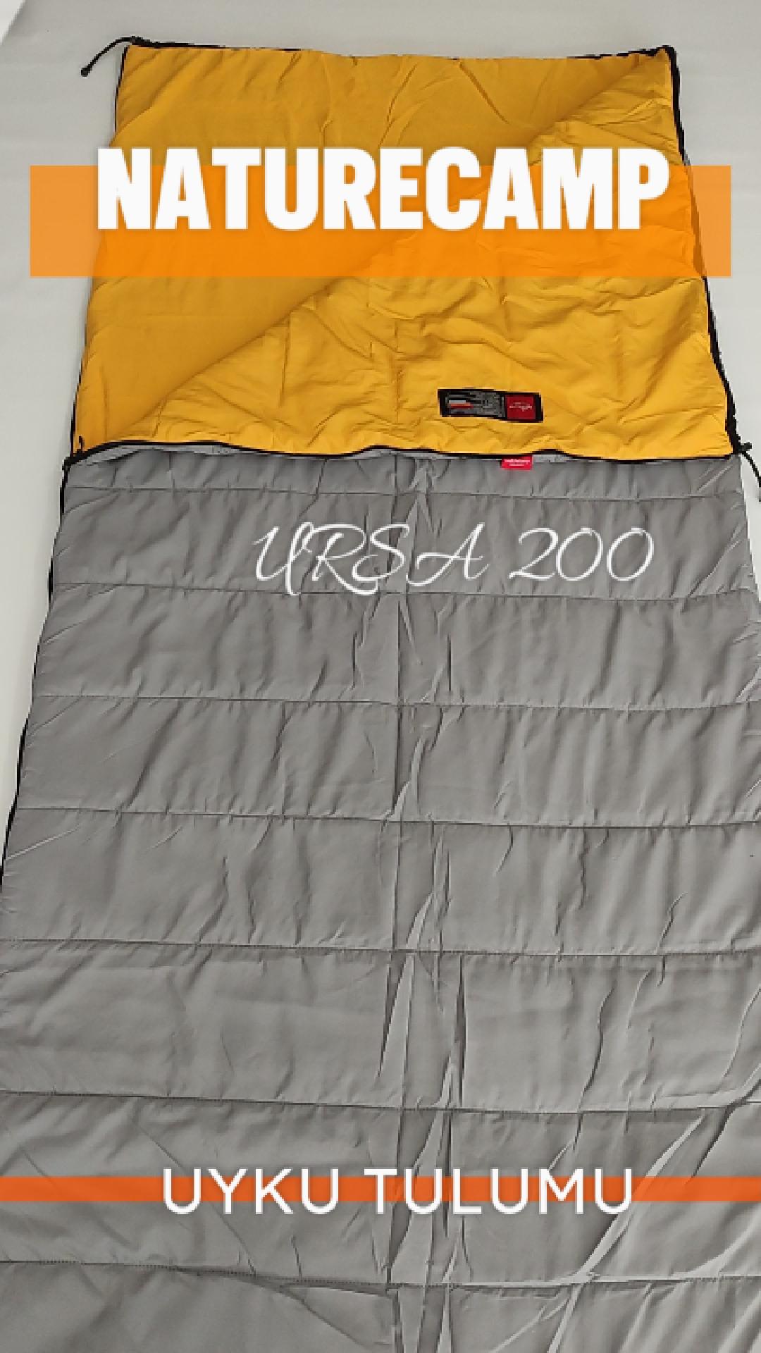 Naturecamp Ursa 200 Gri -5 Derece Birleşebilir Geniş Uyku Tulumu