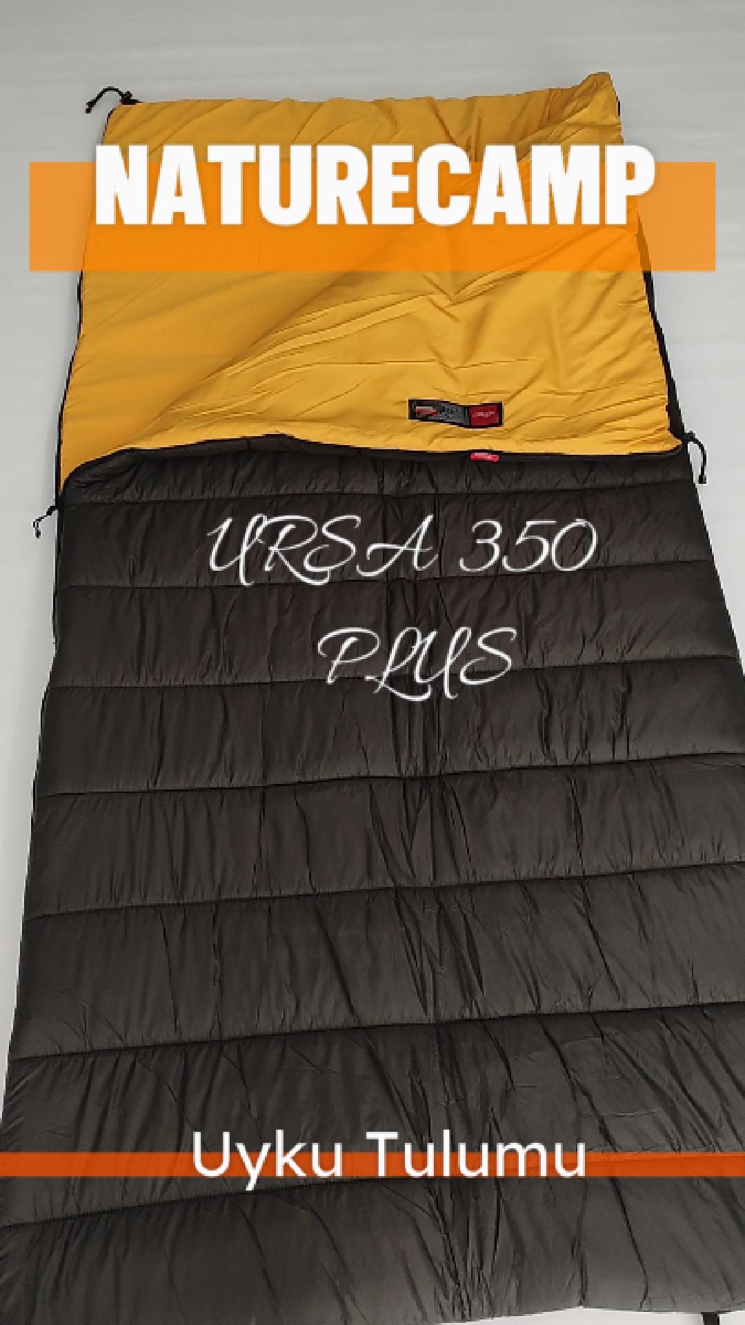 Naturecamp Ursa 350 Plus Haki -15 Derece Birleşebilir Geniş Yastıklı Kamp Uyku Tulumu